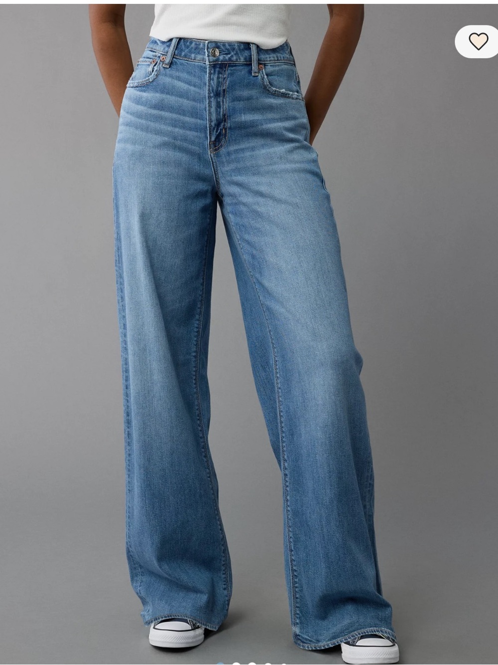 American Eagle Super High Rise Baggy Wide Leg Jean